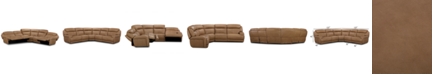 Furniture Daventry 5-Pc. Leather Sectional Sofa With 3 Power Recliners, Power Headrests And USB Power Outlet
